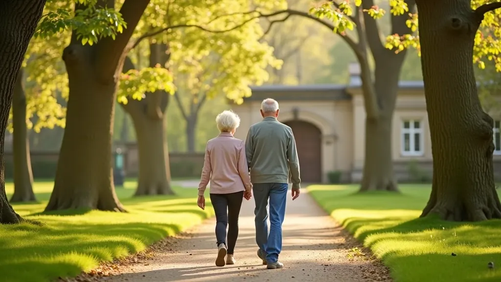 Seniori staigā caur vēsturisko parka taku Latvijā
